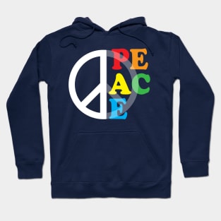 Colorful Minimalist Peace Sign Hoodie